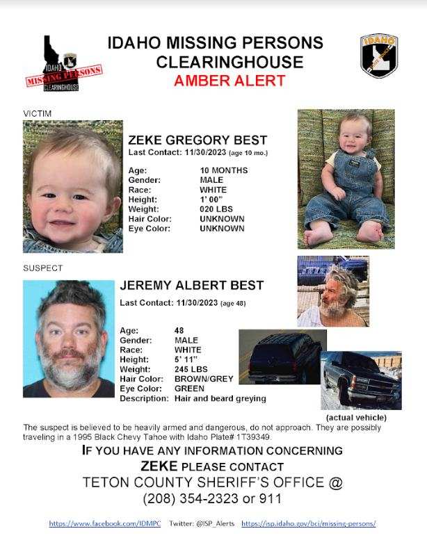 Missing persons document regarding Zeke and Jeremy Best posted to Facebook, Photo Credit: Teton County Sheriff's Office/Facebook