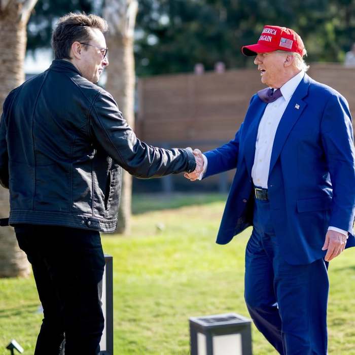 President Donald Trump shaking hands with Elon Musk, Photo Credit: realdonaldtrump/Instagram