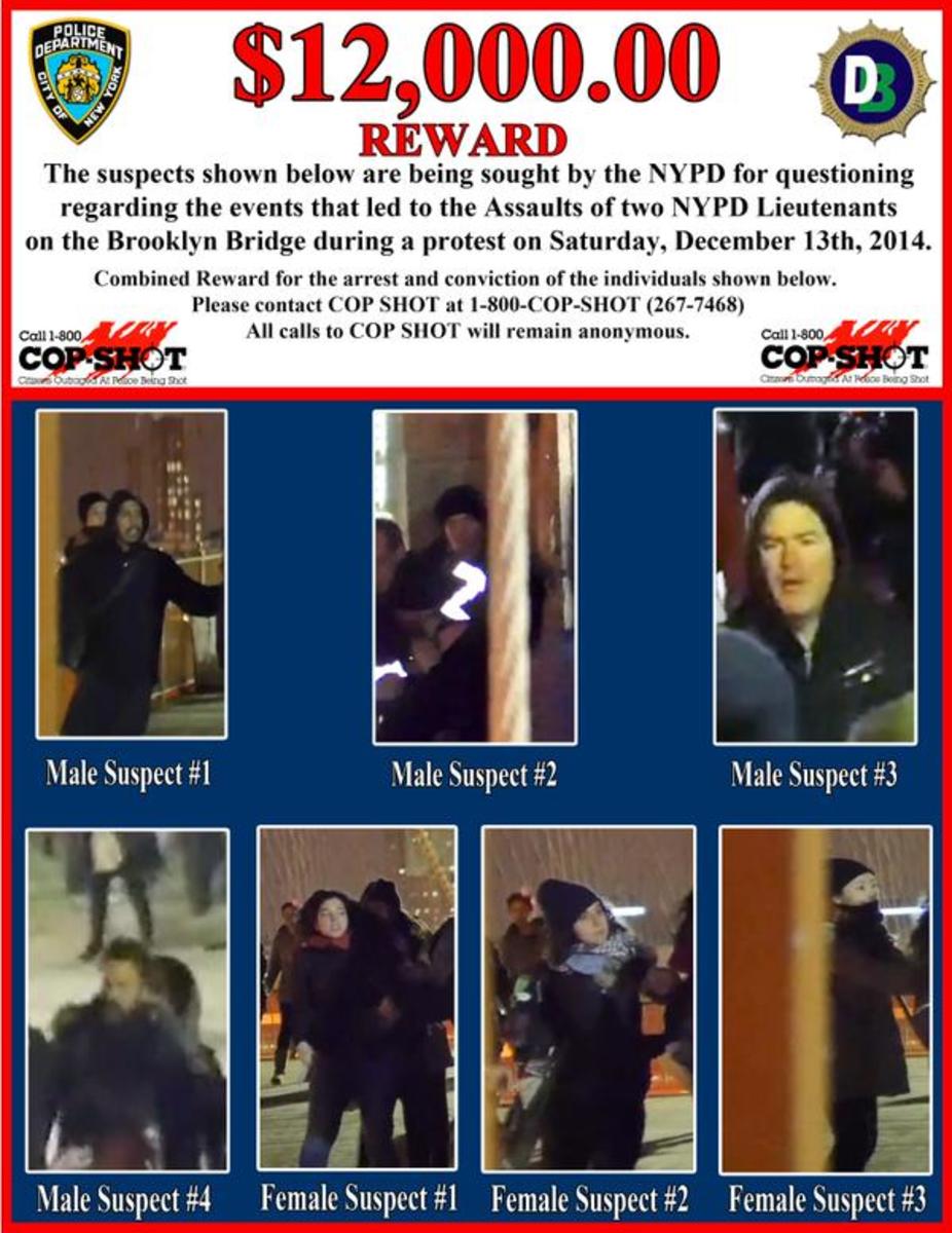 Nypd Offers 12000 Reward For Suspects Who Attacked Cops During Protest Opposing Views 