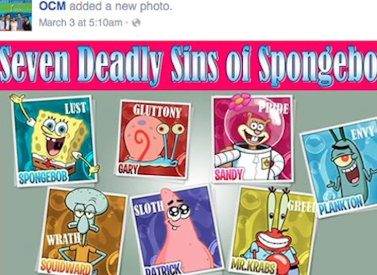 Spongebob based on 7 deadly sins