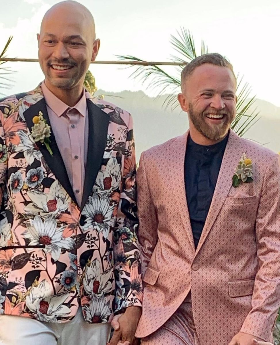 Bennett Kaspar-Williams smiling with their husband Malik, Photo Credit: bennettonpurpose/Instagram