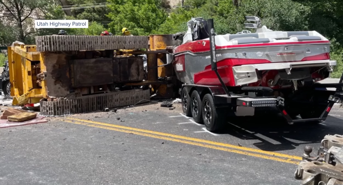 A more detailed view of the wreckage from the devastating accident, Photo Credit: FOX 13 News Utah/Youtube