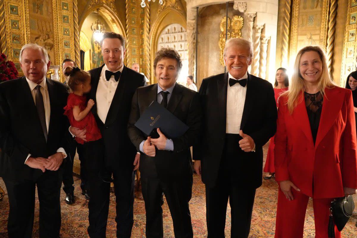 Elon Musk with US Pres. Donald Trump and Argentine Pres. Javier Milei, Photo Credit: Elon Musk/X