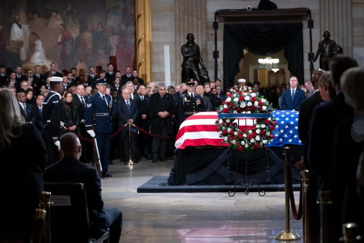 Jimmy Carter's coffin at his funeral, Photo Credit: vp/Instagram