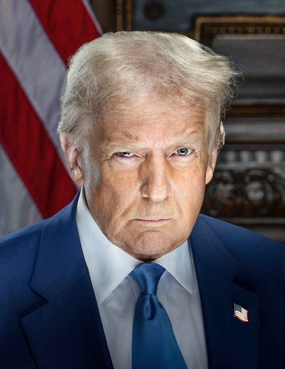 Trump's new official portrait for his second presidential term, Photo Credit: RT/X