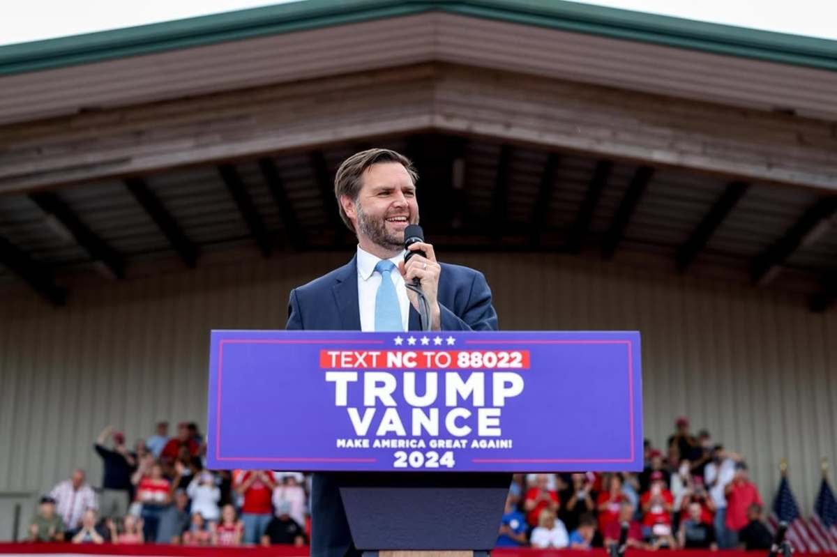 Vice President Vance talking at a Trump rally, Photo Credit: jdvance/Instagram