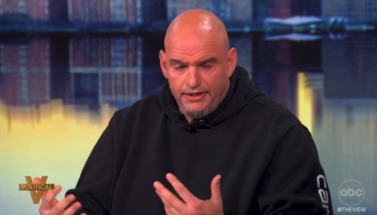 US Senator John Fetterman and host Sunny Hostin in an episode of 'The View', Photo Credit: New York Post/Youtube