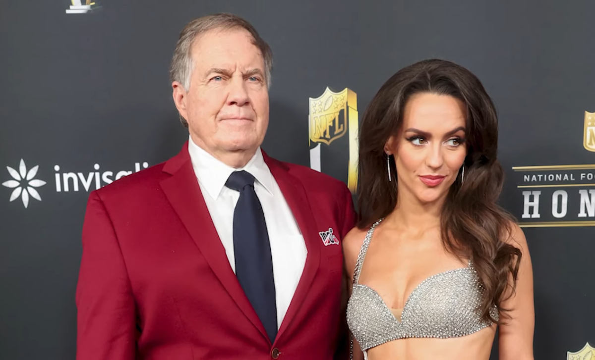 Bill Belichick and Jordon Hudson on the red carpet of the 14th annual NFL Honors, Photo Credit: Access Hollywood/Youtube