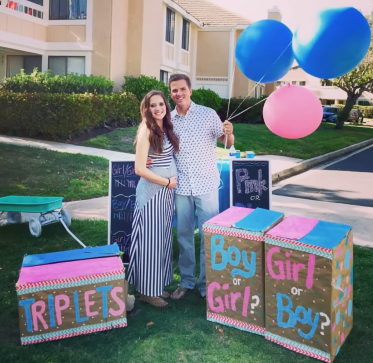 Desiree and Ryan Fortin at the gender reveal event, Photo Credit: Desiree Fortin/Youtube