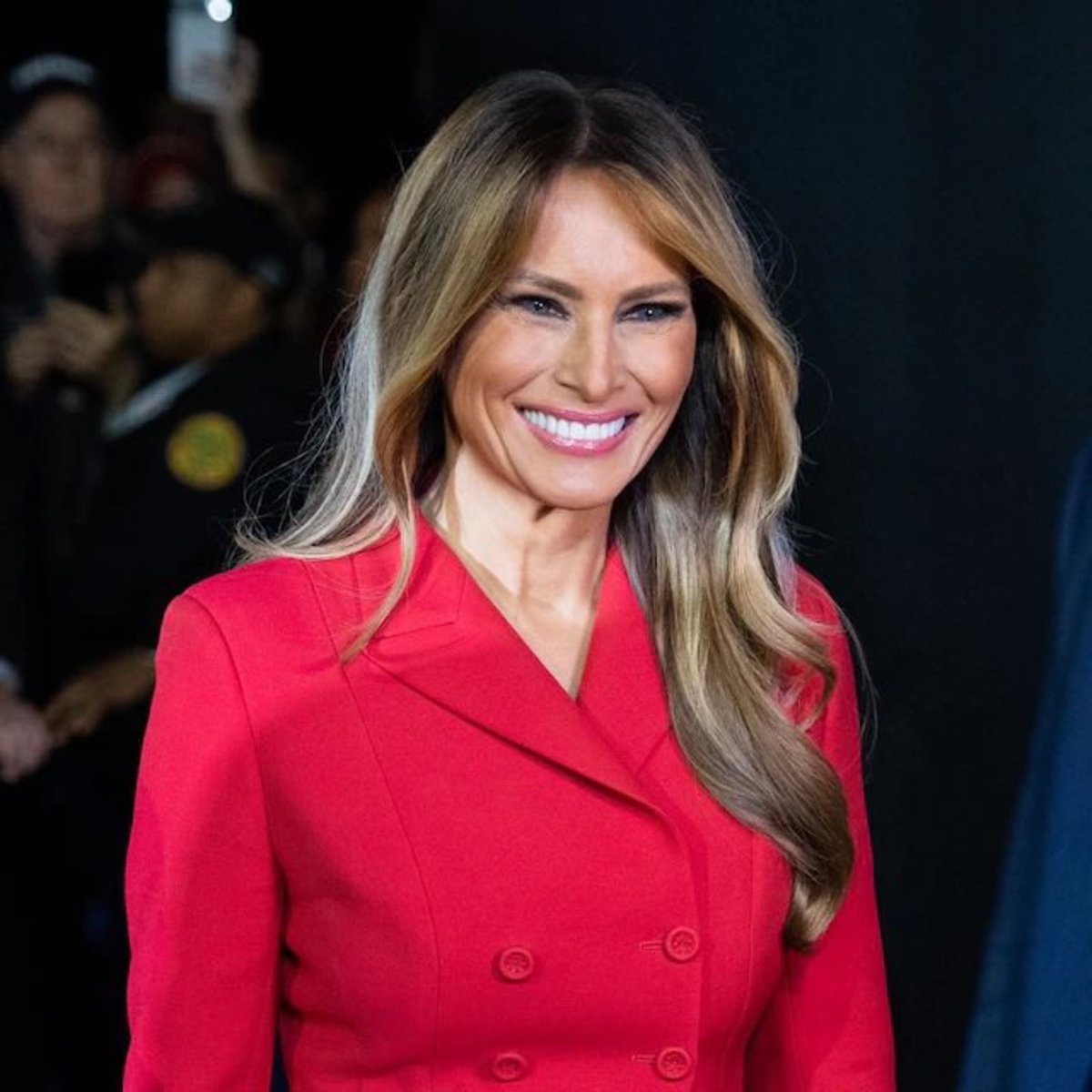 Melania Trump wearing a red blouse, Photo Credit: FLOTUS Report/X