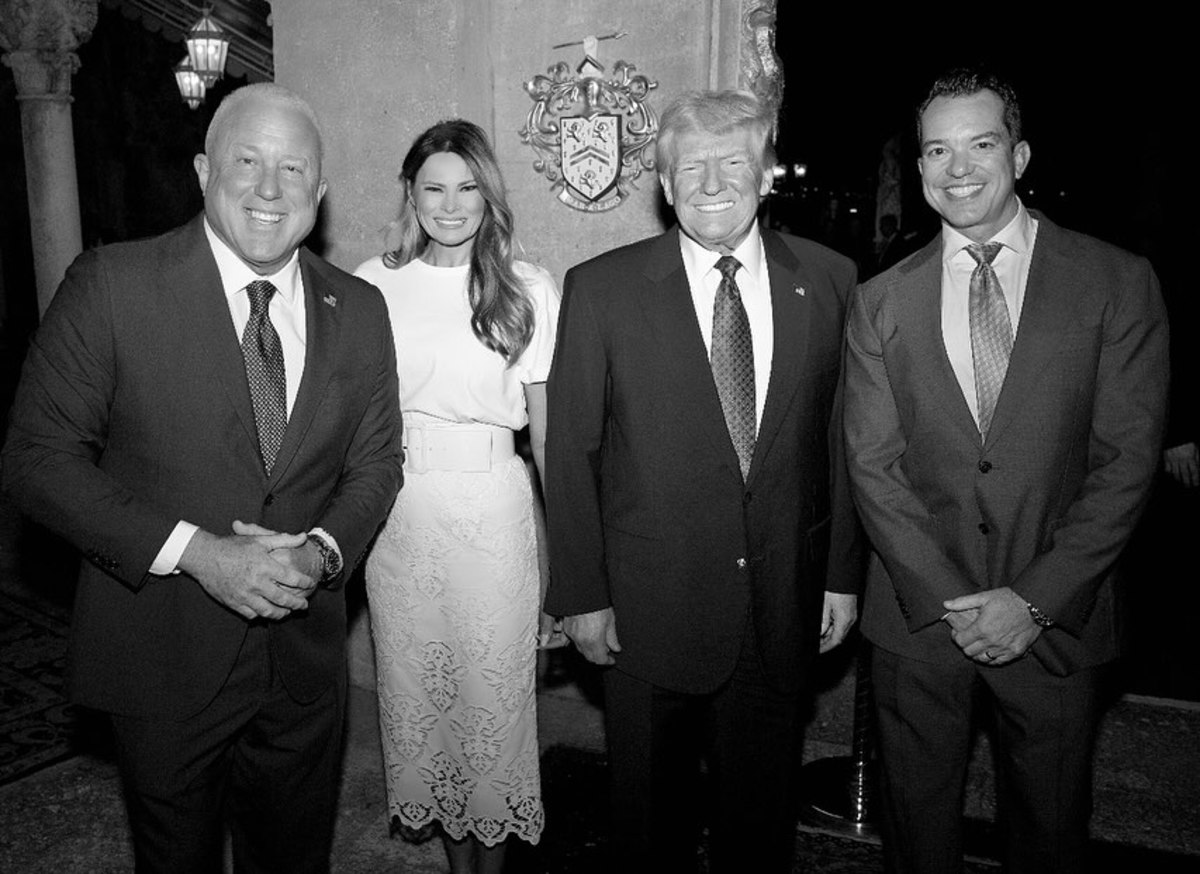 President Donald Trump, Melania Trump, Bill White and Bryan Eure on Valentines Day, Photo Credit: euregram/Instagram