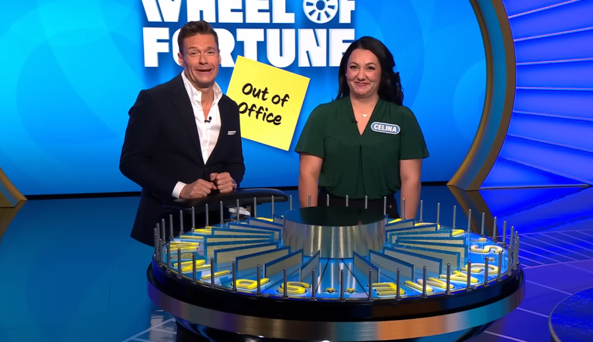 Ryan Seacrest and Celina Alvarado in a 'Wheel of Fortune' episode, Photo Credit: Wheel of Fortune/Youtube