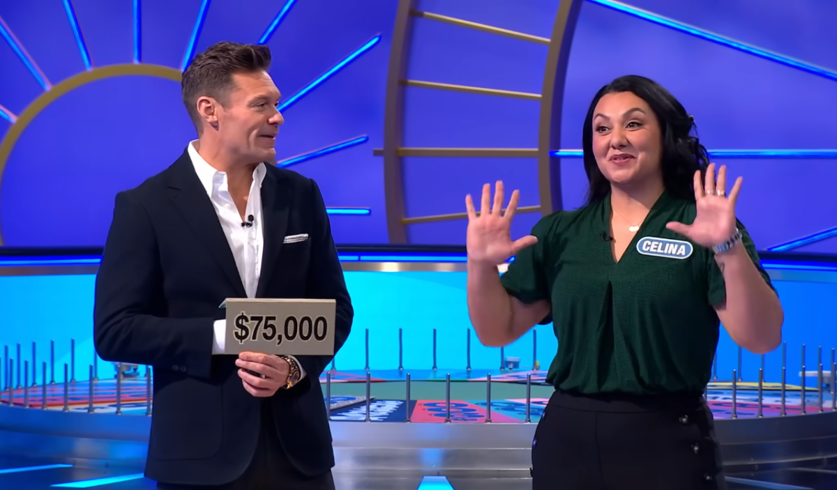 Ryan Seacrest and Celina Alvarado in a 'Wheel of Fortune' episode, Photo Credit: Wheel of Fortune/Youtube