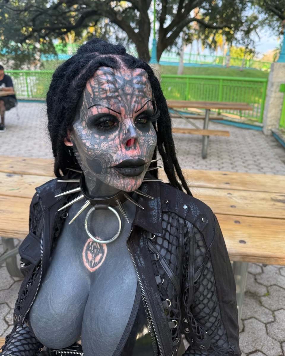 Toxii covered with tattoos and a modified nose, Photo Credit: toxii.bodymod/Instagram